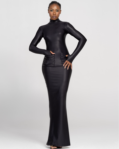 Black Matte Ankle Mila Dress Michele Lopez Black Matte Ankle Mila Dress Michele Lopez