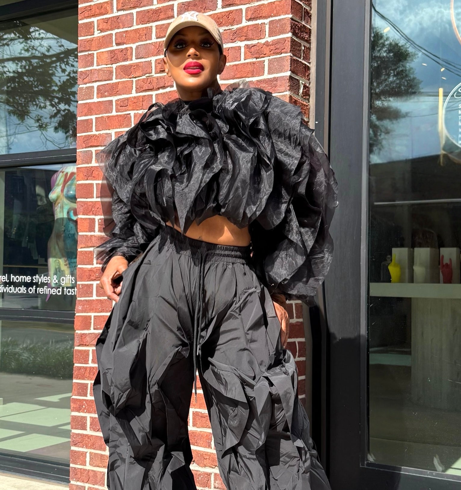 The “Solána” Sheer Ruffle Top – Michele Lopez