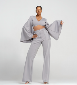 “Kia”Tailored Trousers - Gray