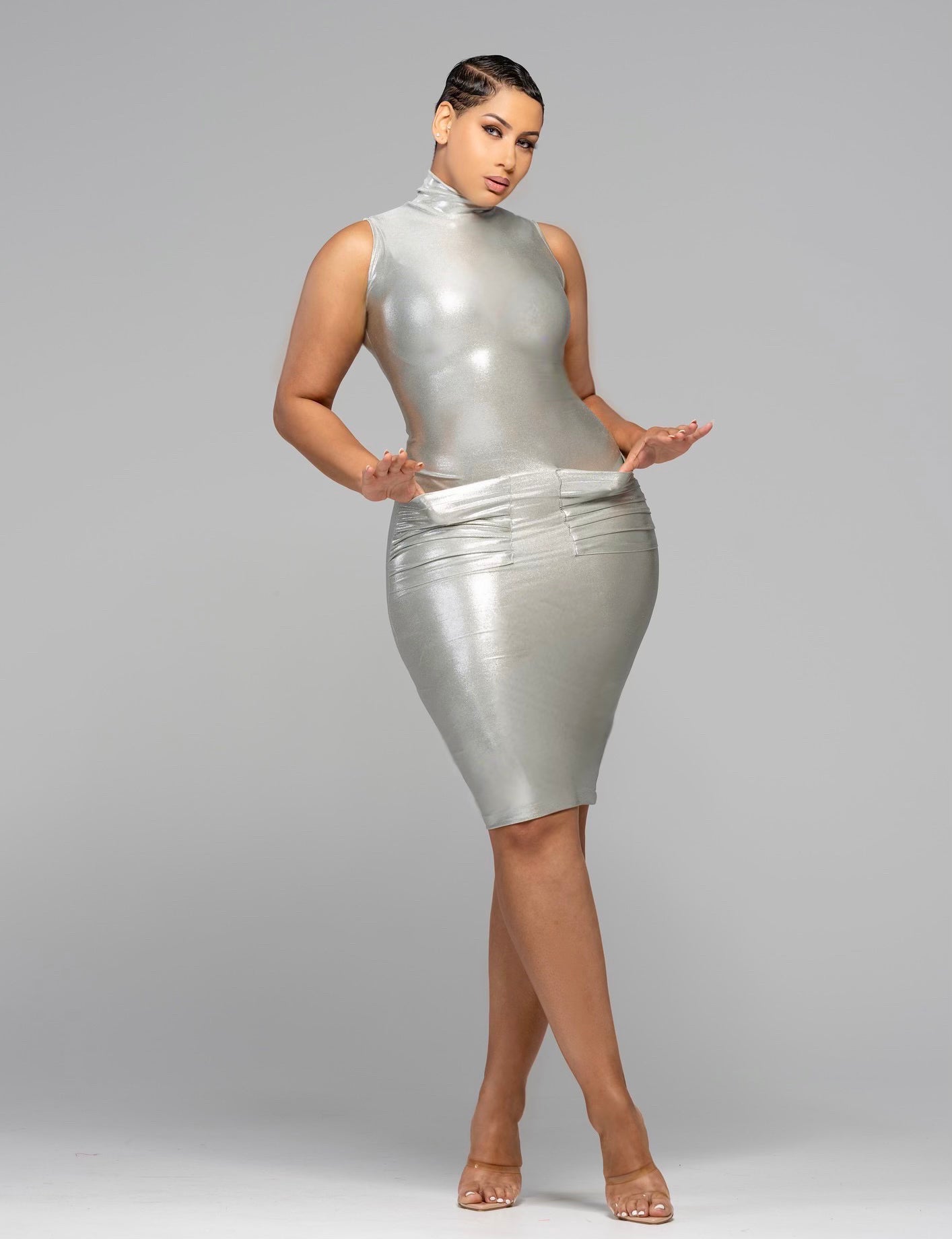 Sleeveless “Mila” Dress - Knee Length