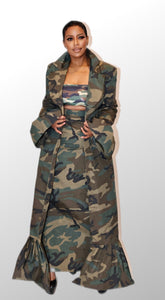 Naomi Camouflage Duster Coat